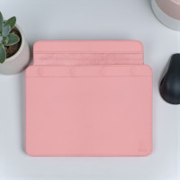 Шкіряний чохол на магнітах для MacBook (кайзер) Рожевий