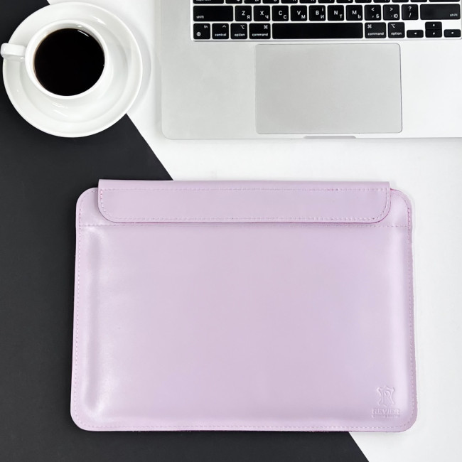 Шкіряний чохол на магнітах для MacBook (кайзер) Бузьковий