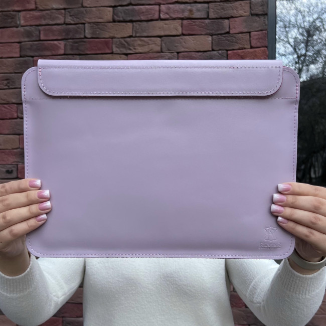 Шкіряний чохол на магнітах для MacBook (кайзер) Бузьковий