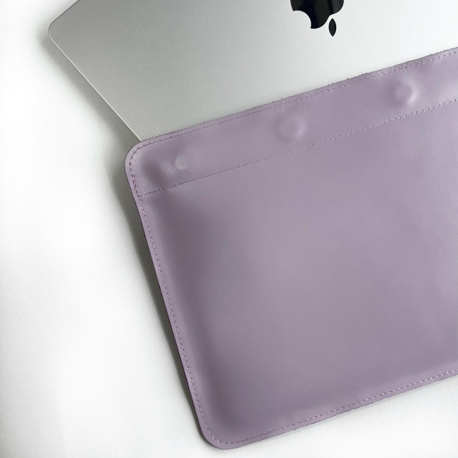 Шкіряний чохол на магнітах для MacBook (кайзер) Бузьковий