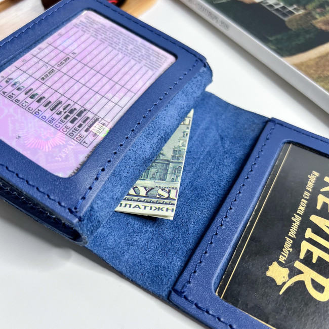 Автопортмоне на 4 вік із заст (кайзер) Амплуа Блу