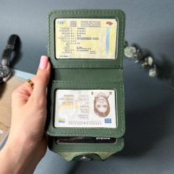 Автопортмоне на 4 вік із заст (кайзер) Зелений