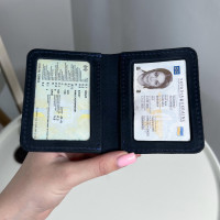 Автопортмоне на 2 вік. (крейзі) Синій