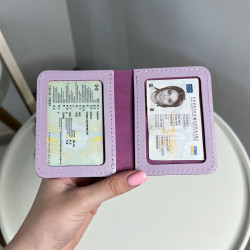 Автопортмоне на 2 вік. (кайзер) Бузковий