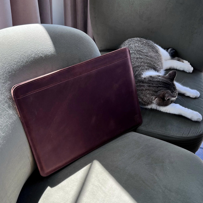 Шкіряний чохол стандарт для MacBook (крейзи) Коньячний Шкіряний чохол стандарт для MacBook (крейзи) Коньячний