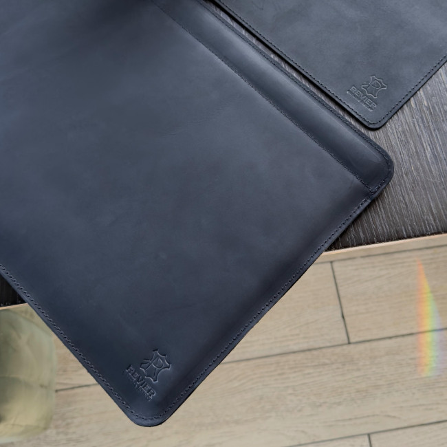 Шкіряний чохол стандарт для MacBook (крейзи) Чорний