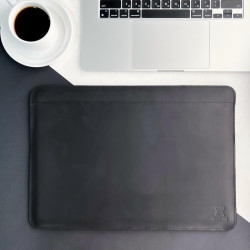 Шкіряний чохол стандарт для MacBook (крейзи) Чорний