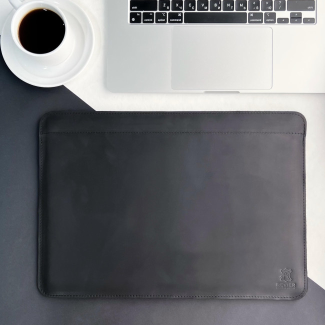 Шкіряний чохол стандарт для MacBook (крейзи) Чорний