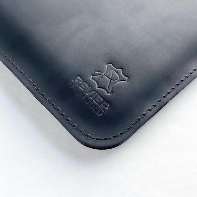Шкіряний чохол стандарт для MacBook (крейзи) Чорний