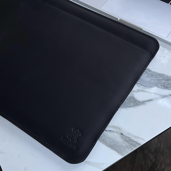 Шкіряний чохол стандарт для MacBook (крейзи) Чорний