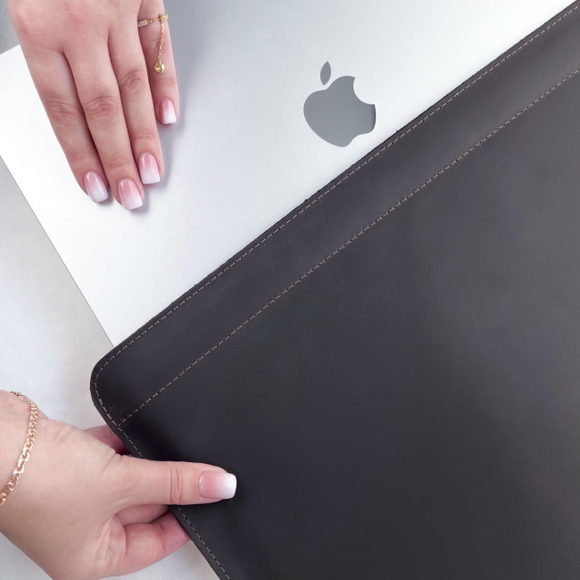 Шкіряний чохол стандарт для MacBook (крейзи) Шоколад