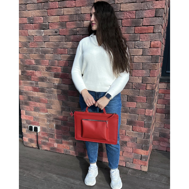 Шкіряна сумка для MacBook (кайзер) Червоний