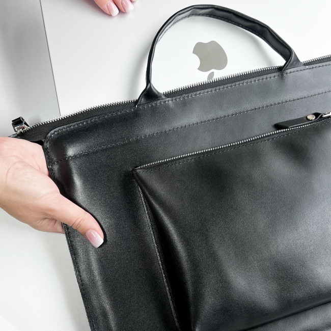 Шкіряна сумка для MacBook (кайзер) Чорний