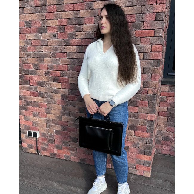 Шкіряна сумка для MacBook (кайзер) Чорний