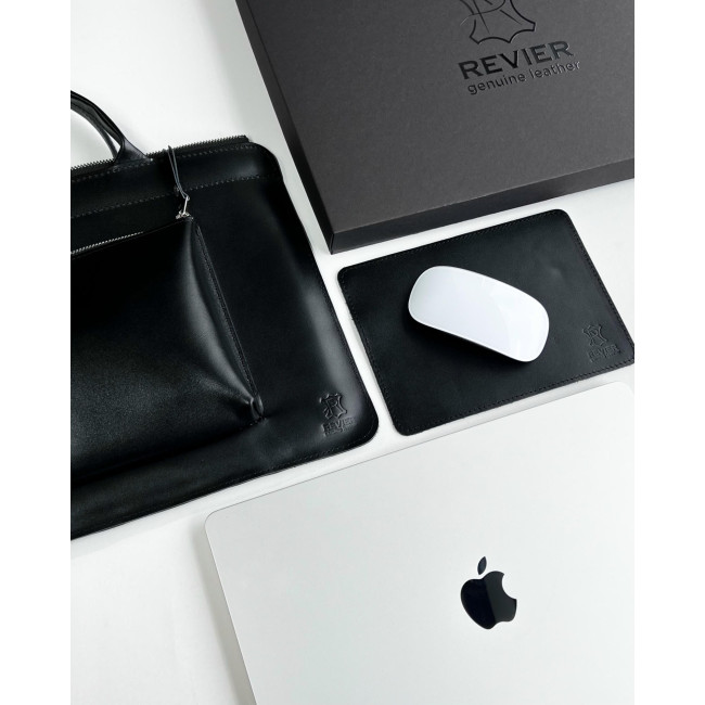 Шкіряна сумка для MacBook (кайзер) Чорний