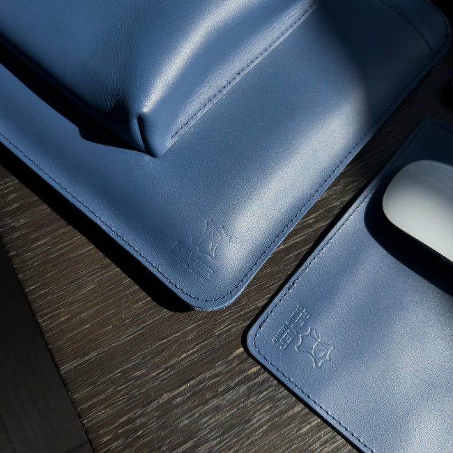 Шкіряна сумка для MacBook (кайзер) Амплуа-блу