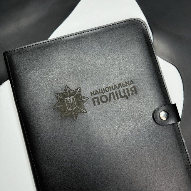 Папка із затискачем на твердій основі Еко чорний