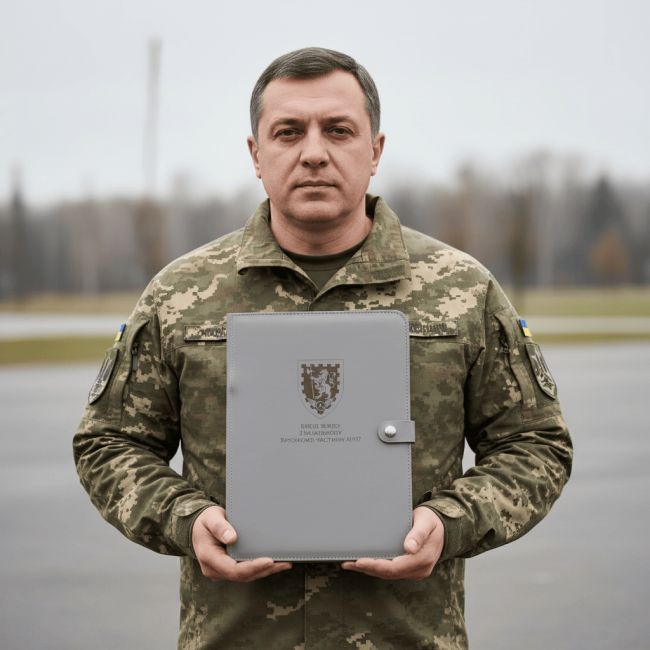 Папка із затискачем на твердій основі (кайзер) сіра