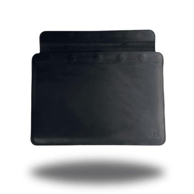 Шкіряний чохол на магнітах для MacBook (крейзи) Чорний