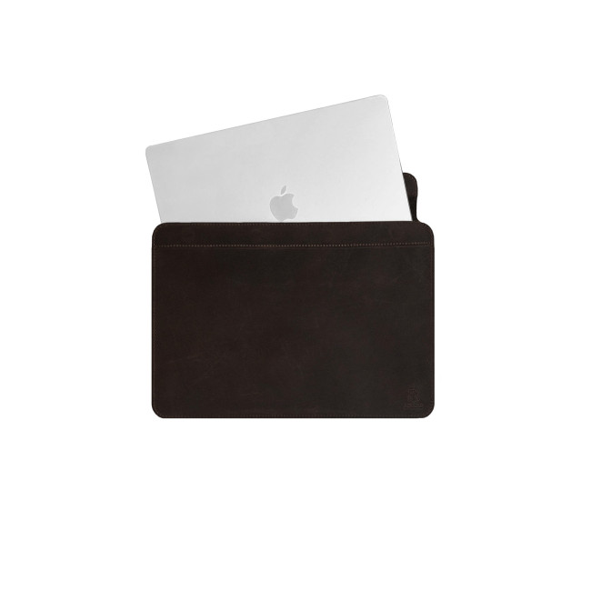 Шкіряний чохол на магнітах для MacBook (крейзи) Шоколад